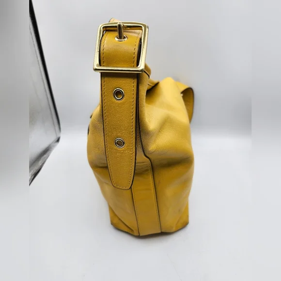 Coach Mustard 19889 Leather Legacy Duffle Shoulder Bag - Picture 5 of 12